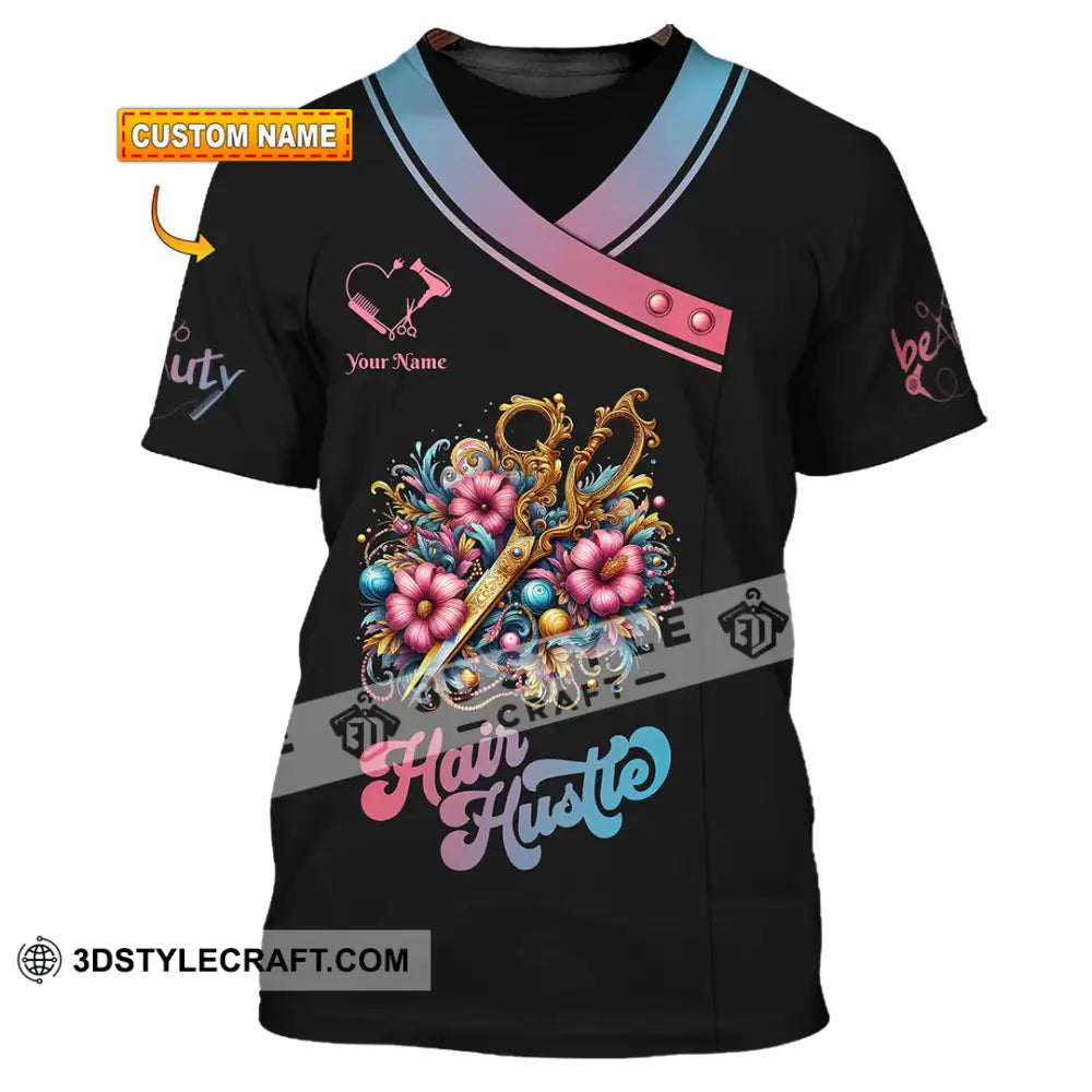 Unisex Shirt - Custom Text Hair Hustle Shirt T-shirt