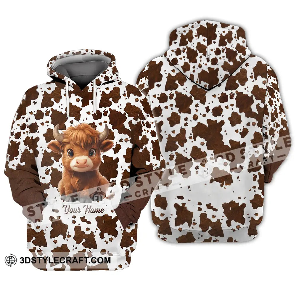 Unisex Shirt - Custom Text Shirt Highland Cow Shirt Hoodie / S T-shirt