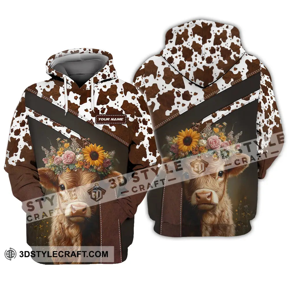 Unisex Shirt - Custom Text Shirt Highland Cow Shirt Hoodie / S T-shirt