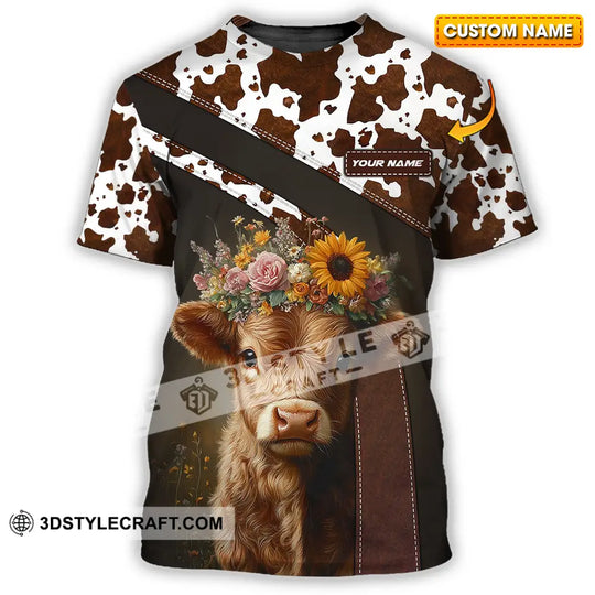 Unisex Shirt - Custom Text Shirt, Highland Cow Shirt style option 1