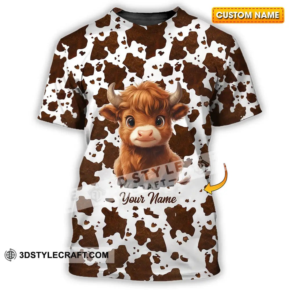 Unisex Shirt - Custom Text Shirt Highland Cow Shirt T-shirt