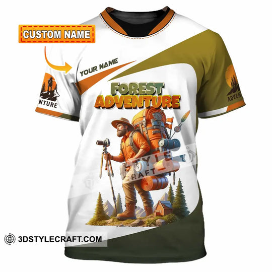 Unisex Shirt - Custom Text Shirt, Hiking Forest Adventure style option 1