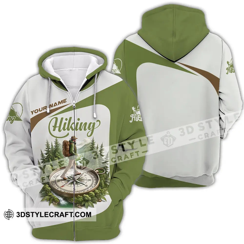 Unisex Shirt - Custom Text Shirt Hiking Shirt Zipper Hoodie / S T-shirt