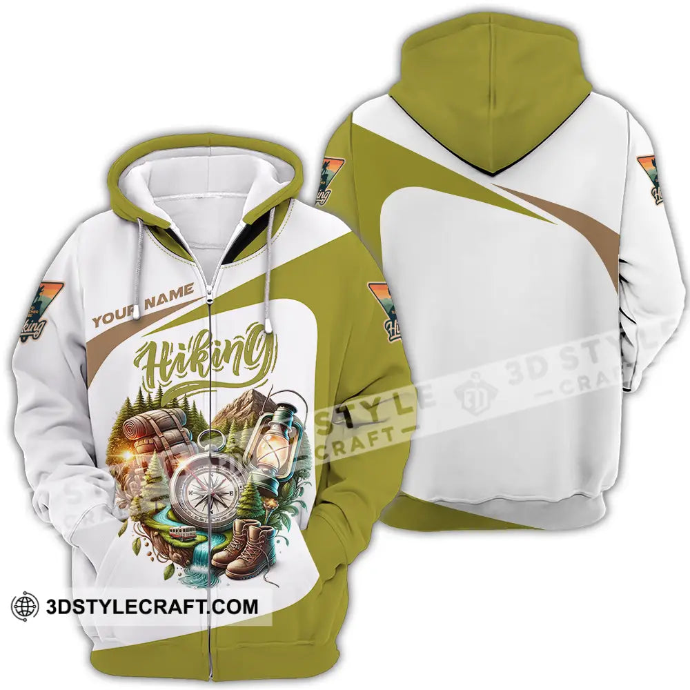 Unisex Shirt - Custom Text Shirt Hiking Shirt Zipper Hoodie / S T-shirt