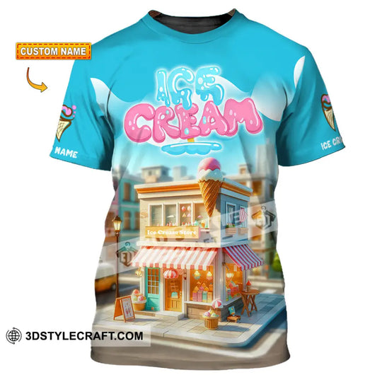 Unisex Shirt - Custom Text Shirt Ice Cream style option 1