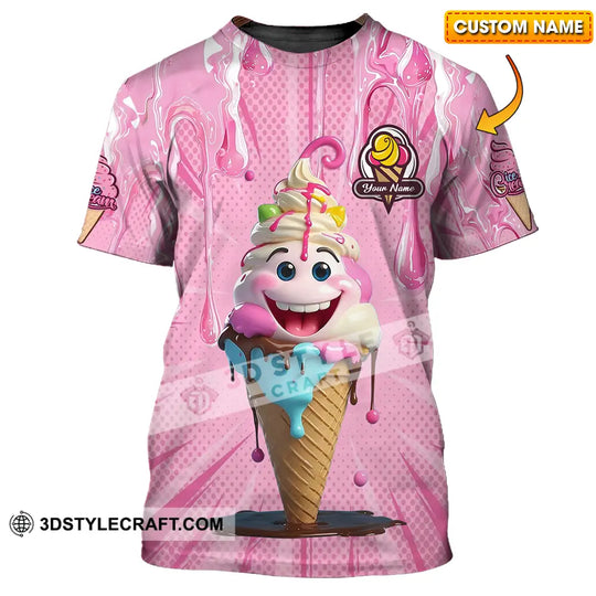 Unisex Shirt - Custom Text Shirt, Ice Cream style option 1