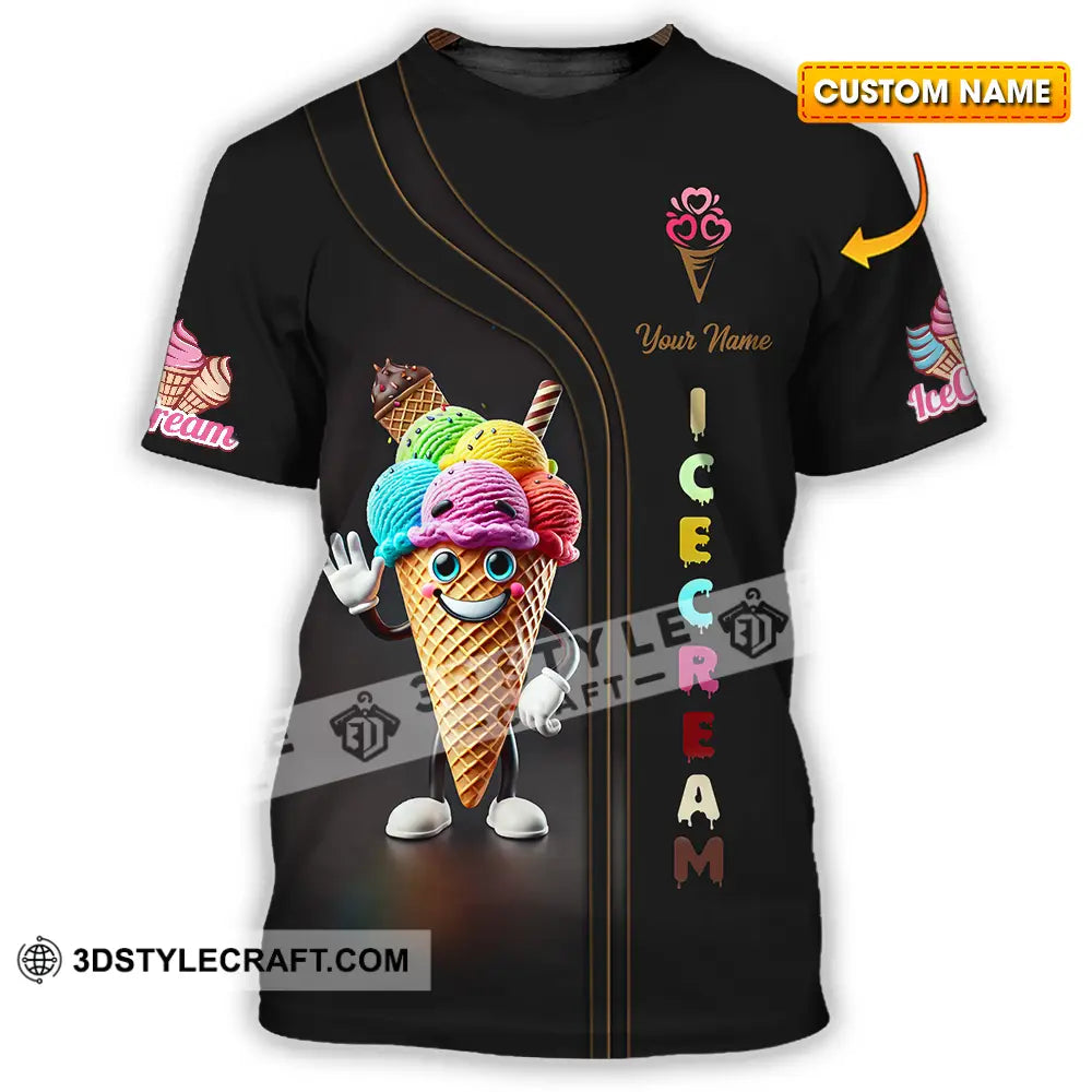 Unisex Shirt - Custom Text Ice Cream T-Shirt
