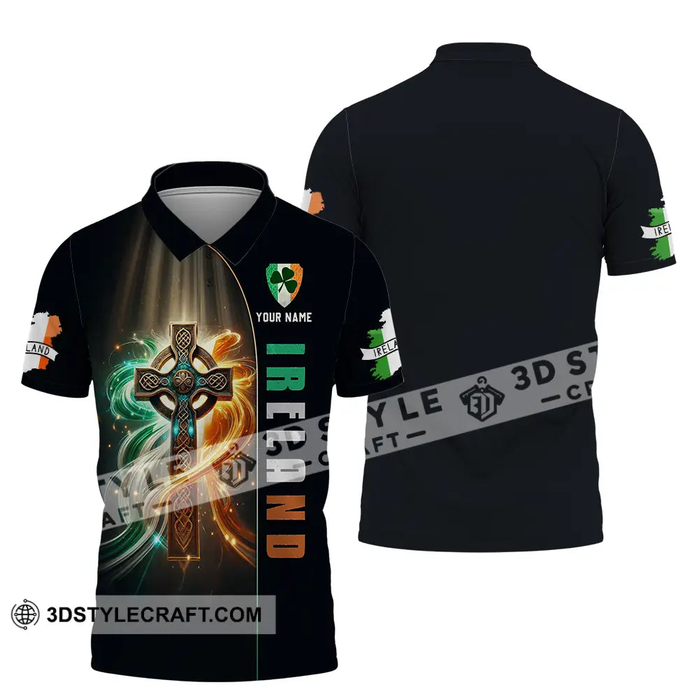 Unisex Shirt - Custom Text Ireland Polo / S T-Shirt