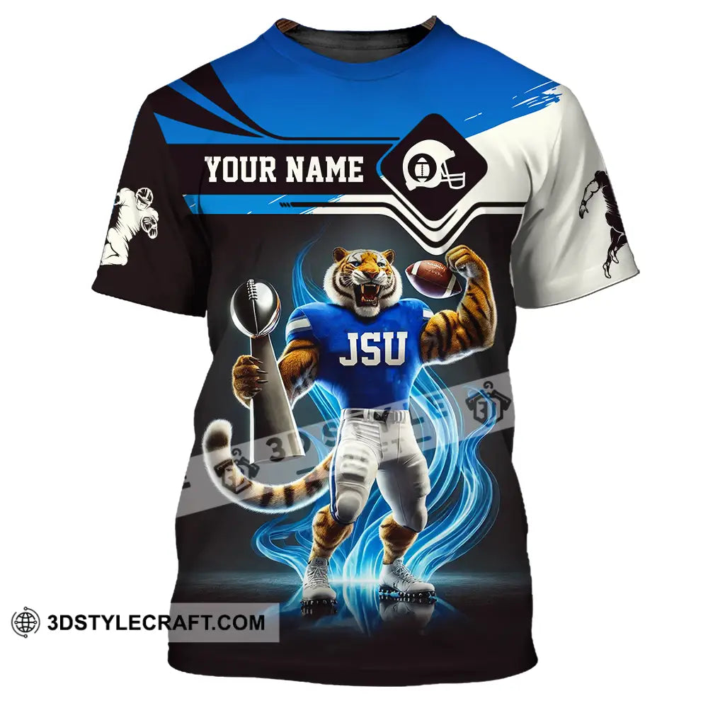 Unisex Shirt - Custom Text Jackson State Tigers Football Team T-Shirt / S T-Shirt