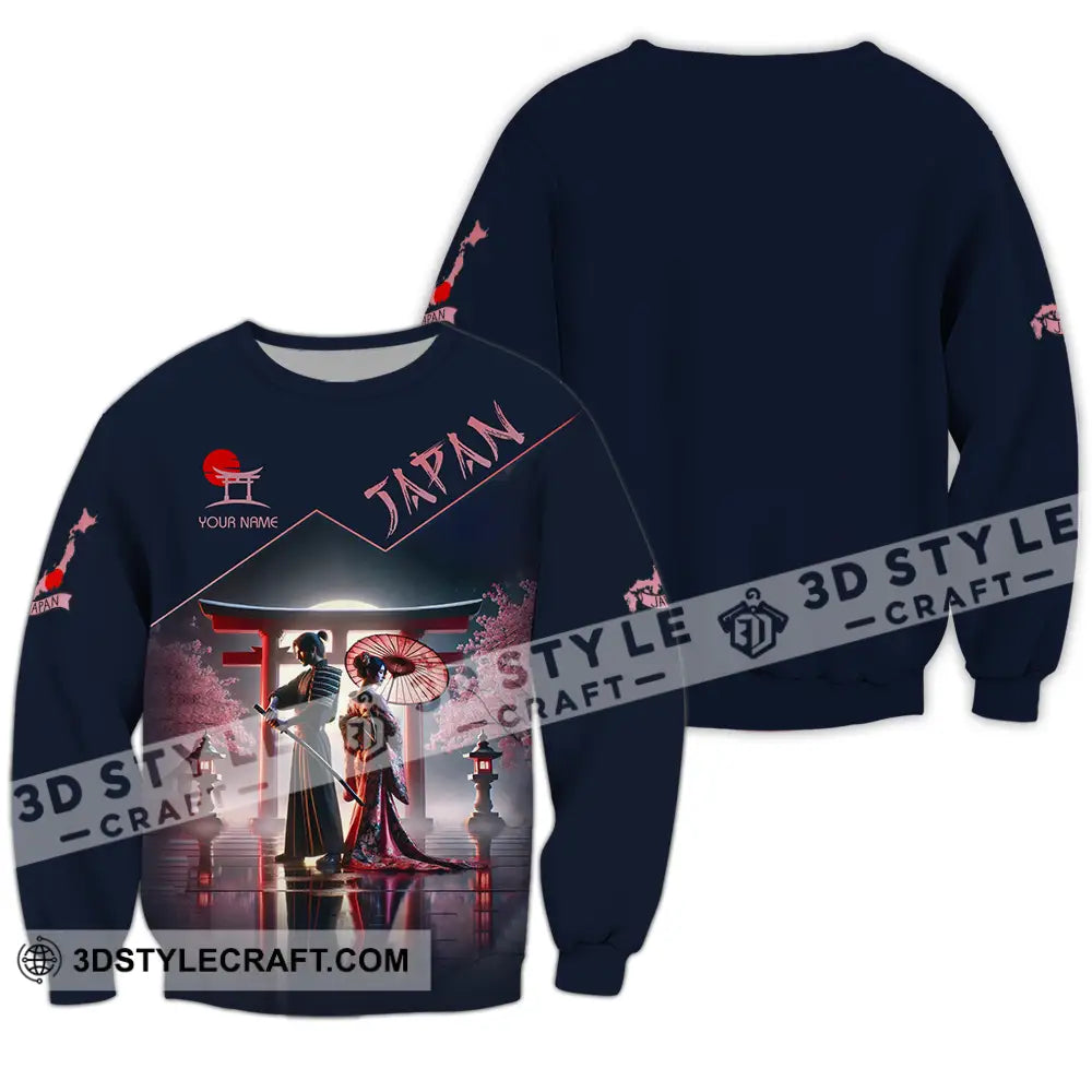 Unisex Shirt - Custom Text Japan Long Sleeve / S T-Shirt
