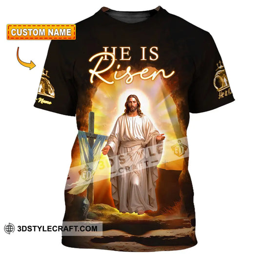 Unisex Shirt - Custom Text Jesus Is Risen T-Shirt