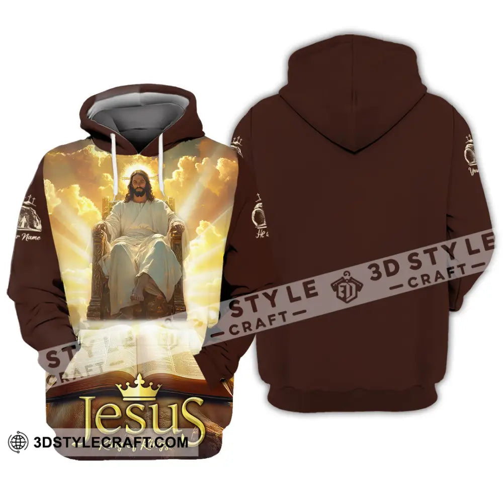 Unisex Shirt - Custom Text Jesus King Of Kings Hoodie / S T-Shirt