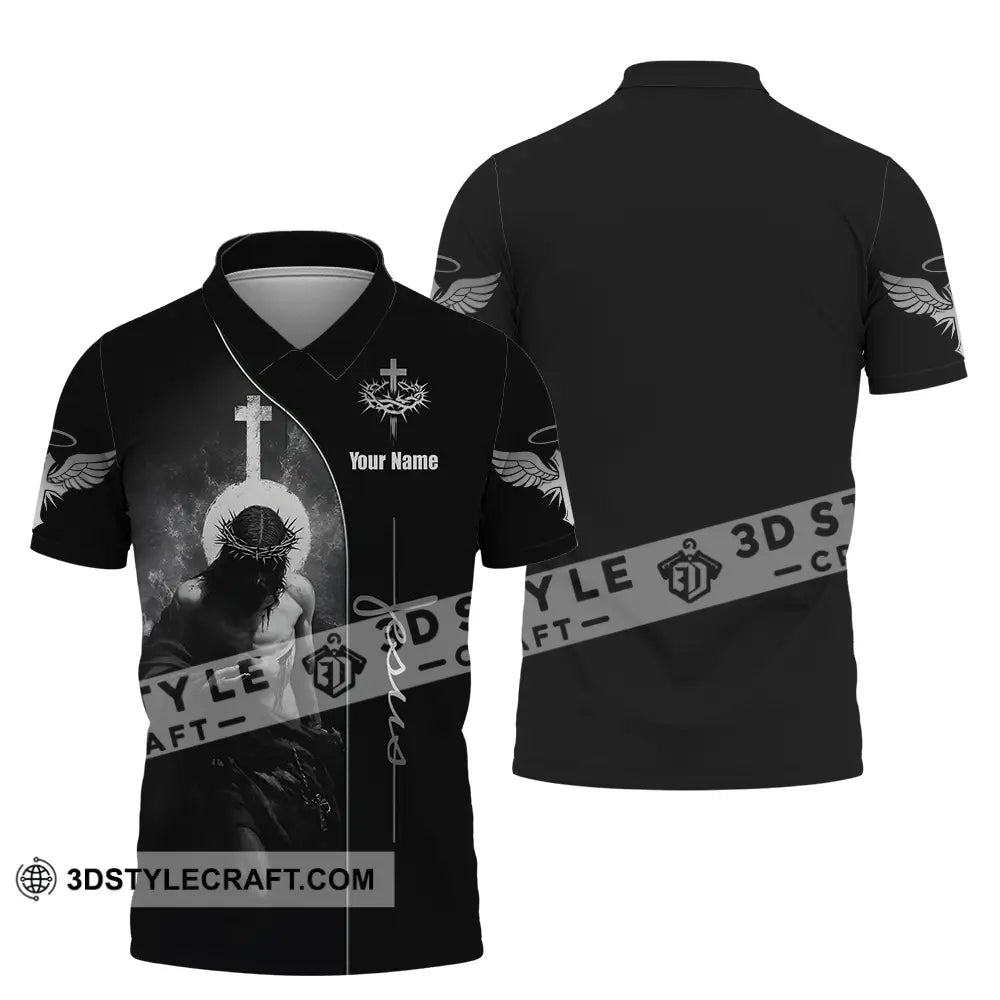 Unisex Shirt - Custom Text Jesus Polo / S T-Shirt