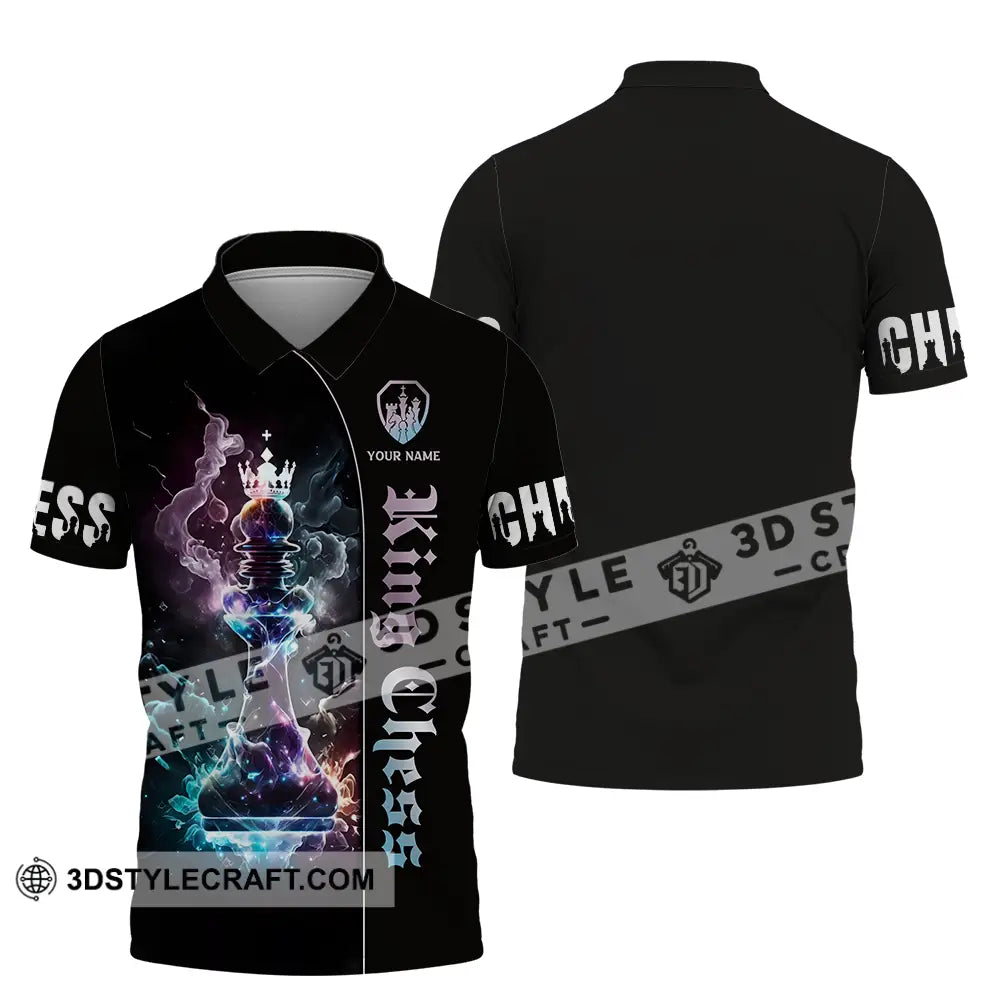 Unisex Shirt - Custom Text King Chess Polo / S T-Shirt