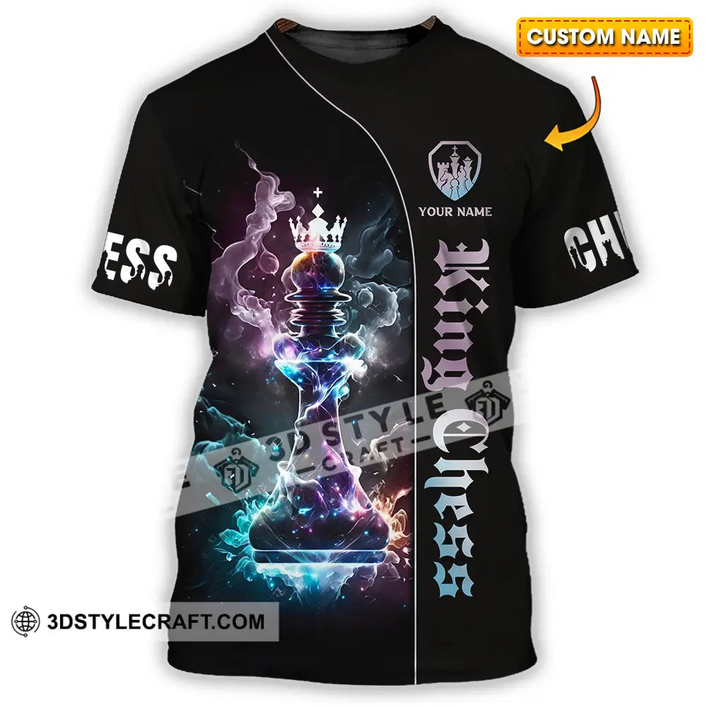 Unisex Shirt - Custom Text King Chess T-Shirt