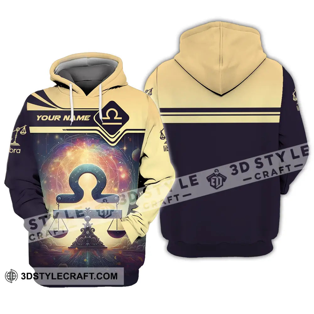 Unisex Shirt - Custom Text Libra Hoodie / S T-Shirt