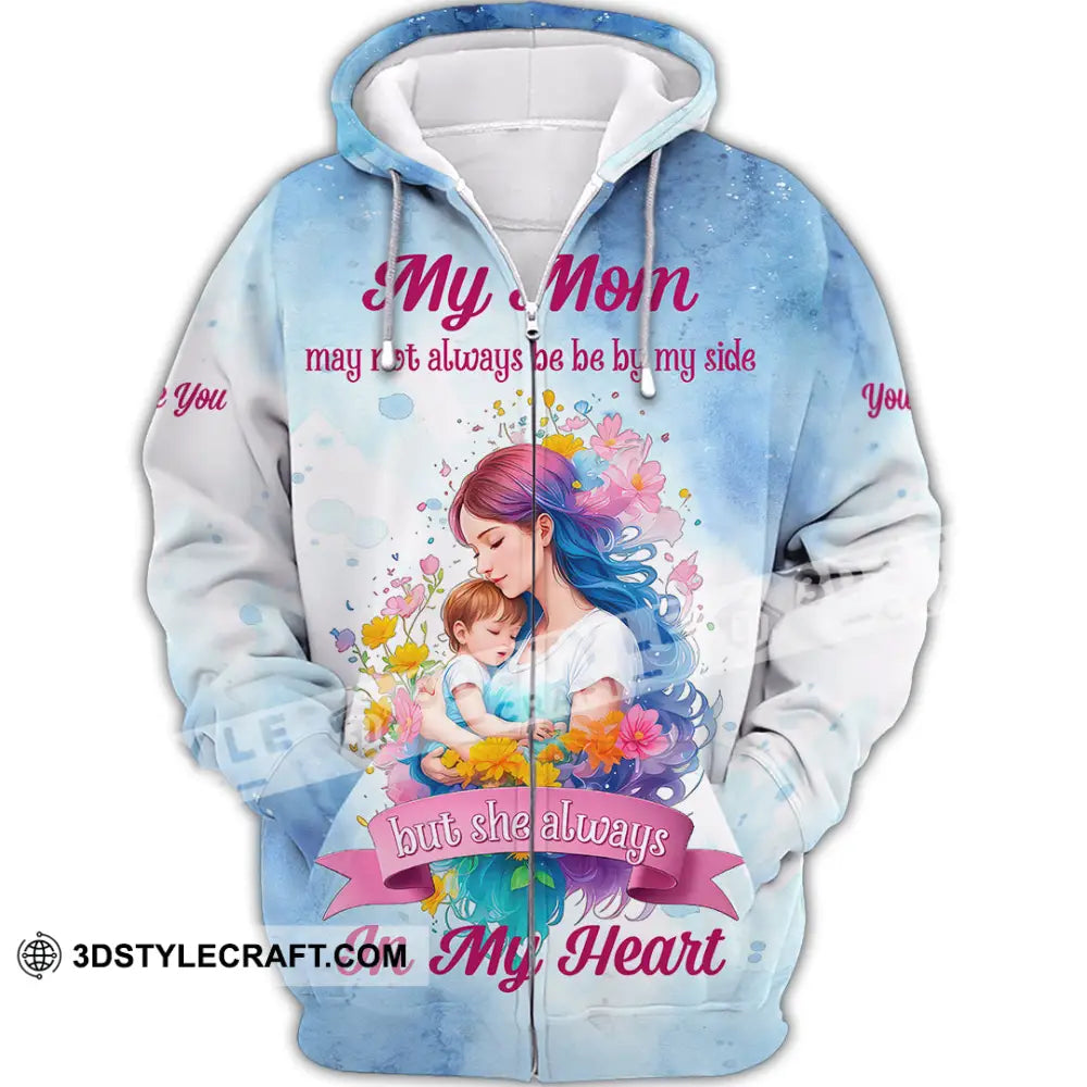 Unisex Shirt - Custom Text Shirt Love Mom Shirt Mother’s Day Gift Zipper Hoodie / S T-shirt