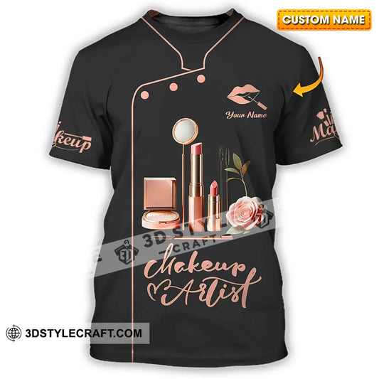 Unisex Shirt - Custom Text Shirt Make Up Artist Shirt T-shirt