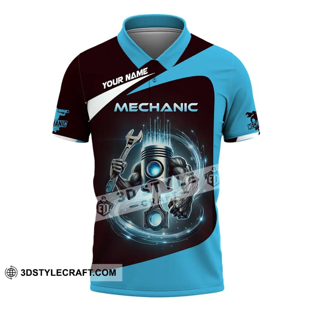 Unisex Shirt - Custom Text Mechanic Polo / S T-Shirt