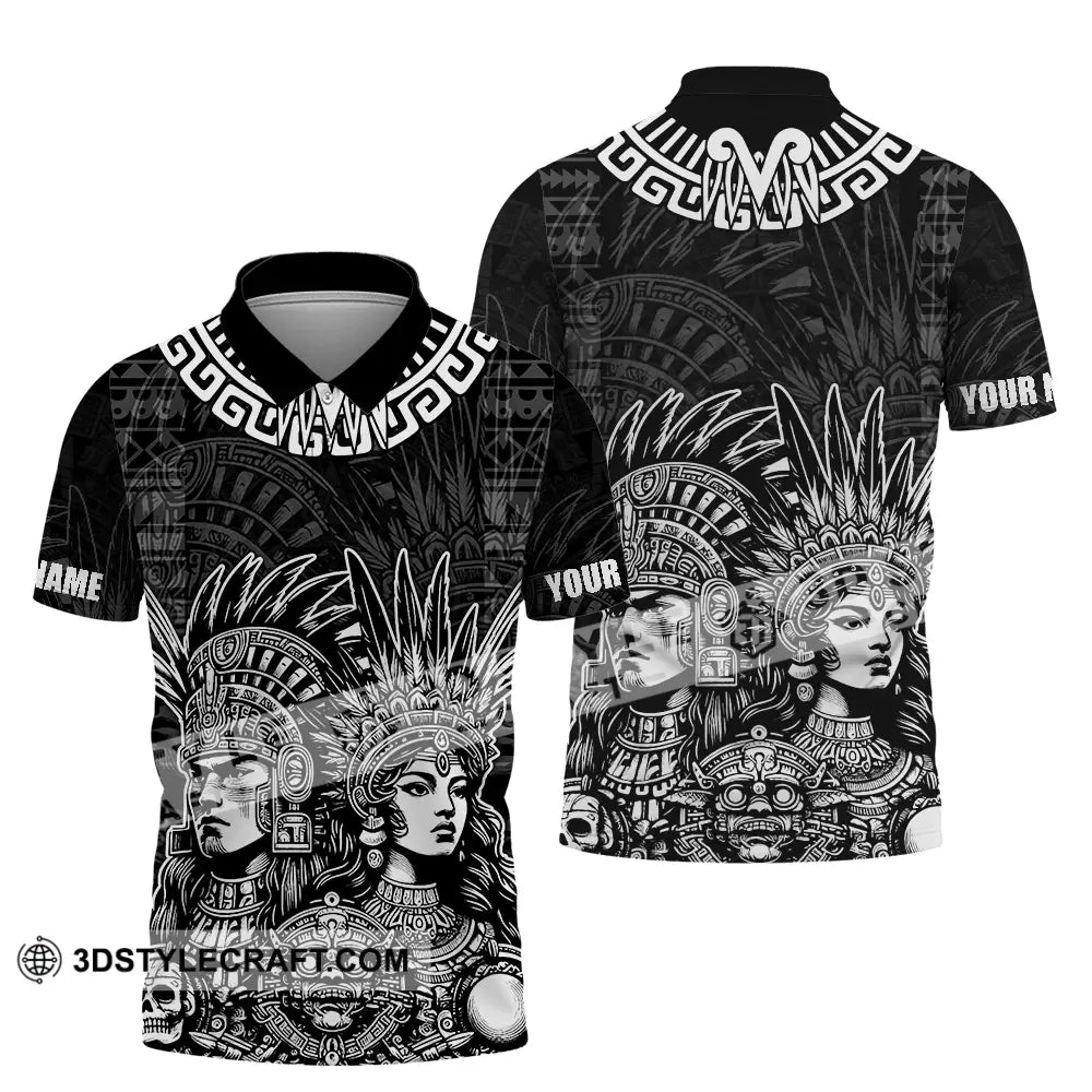 Unisex Shirt - Custom Text Shirt Mexico Aztec Classic Shirt Polo Shirt / S T-shirt