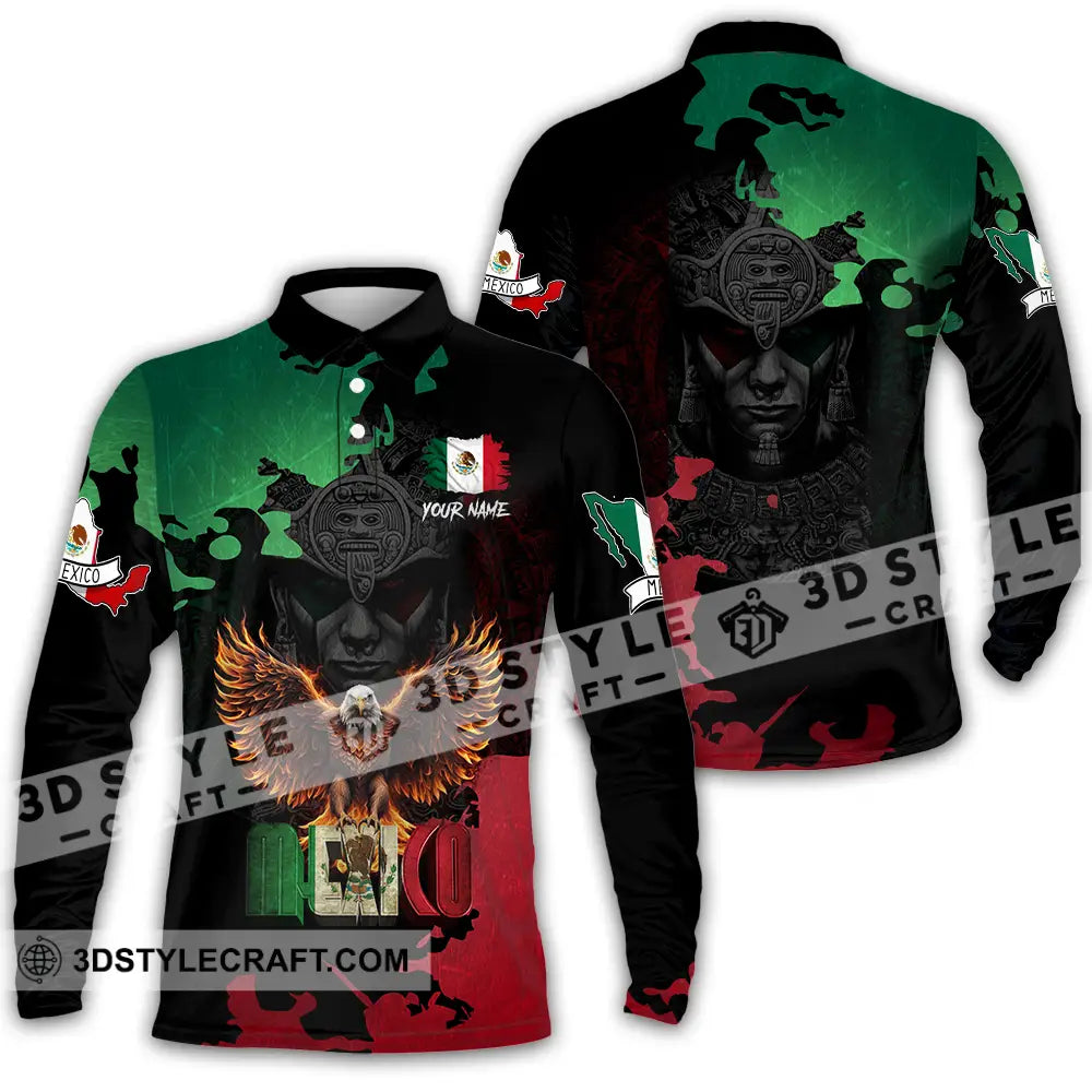 Unisex Shirt - Custom Text Shirt Mexico Shirt Long Sleeve Polo / S T-shirt