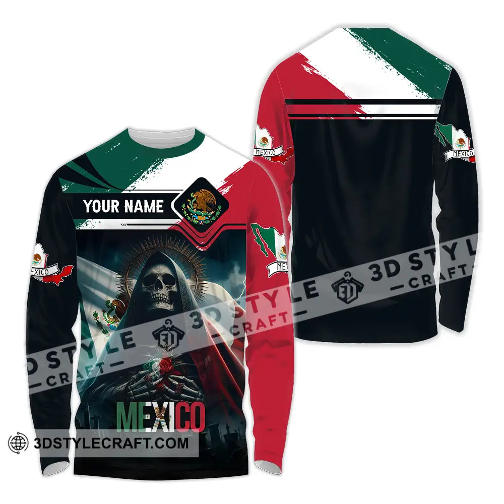 Unisex Shirt - Custom Text Shirt Mexico Shirt Long Sleeve Shirt / S T-shirt