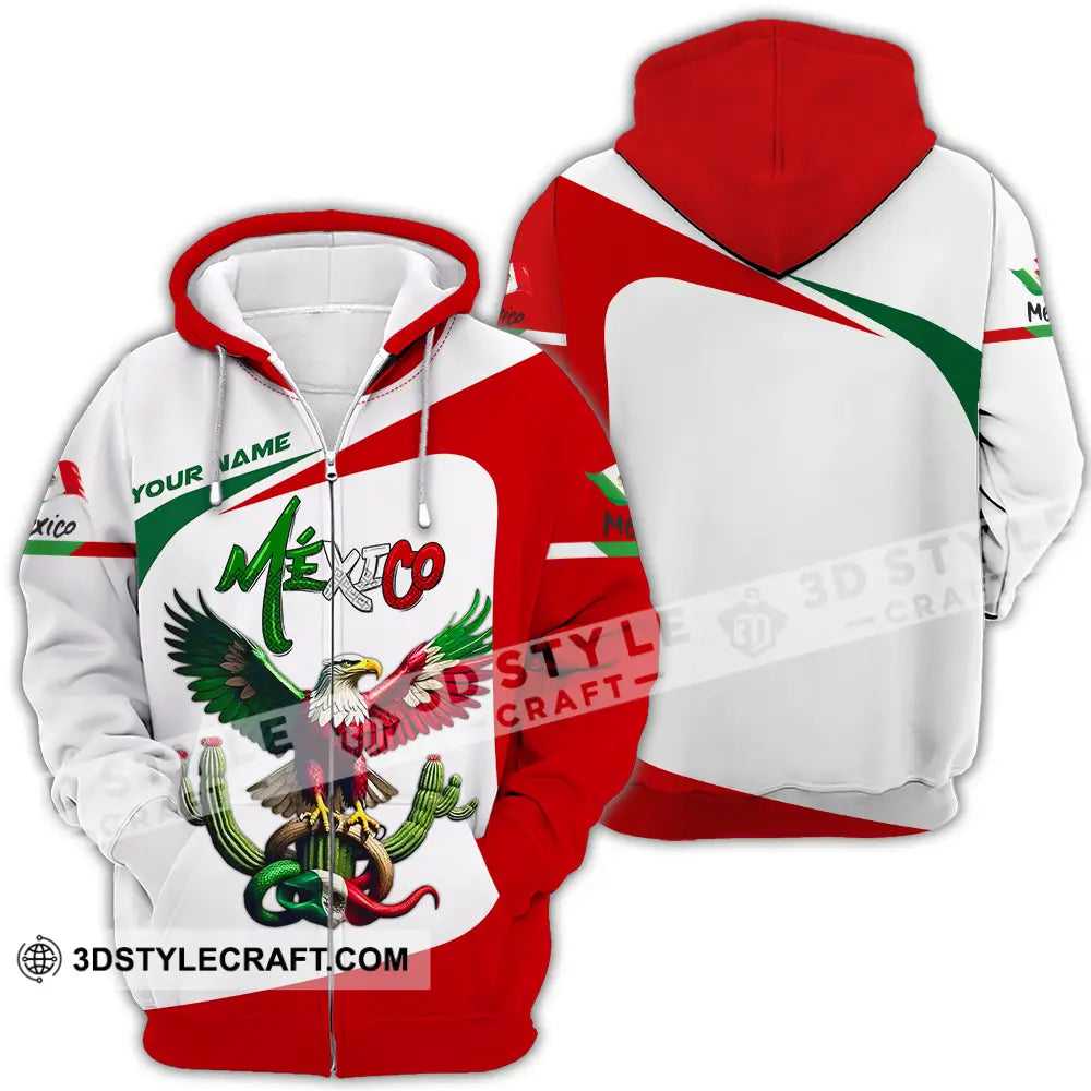 Unisex Shirt - Custom Text Shirt Mexico Shirt Zipper Hoodie / S T-shirt
