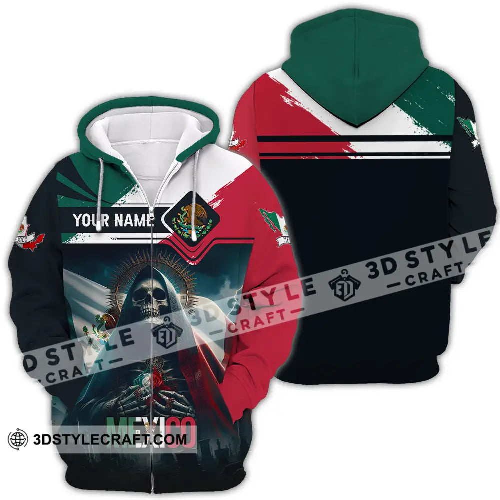 Unisex Shirt - Custom Text Shirt Mexico Shirt Zipper Hoodie / S T-shirt