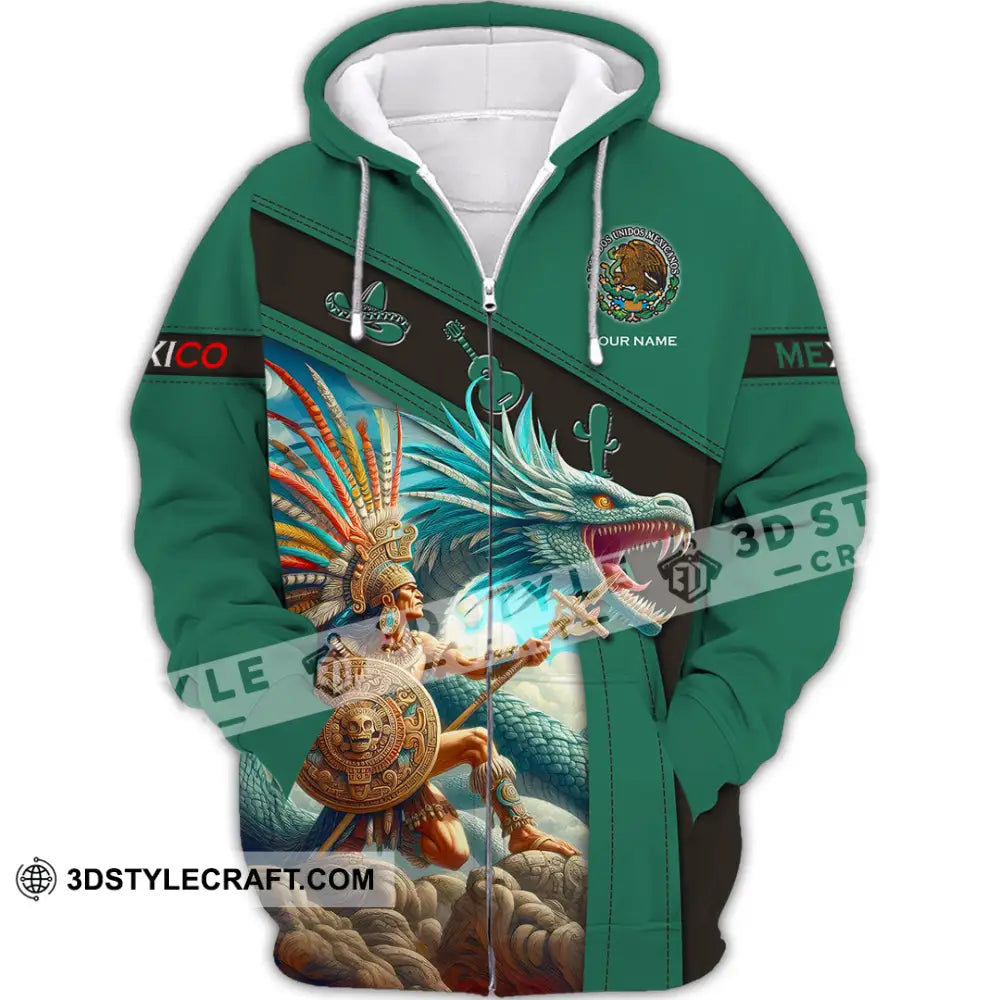 Unisex Shirt - Custom Text Shirt Mexico Shirt Zipper Hoodie / S T-shirt