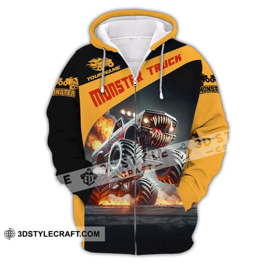 Unisex Shirt - Custom Text Shirt Monster Truck style option 3