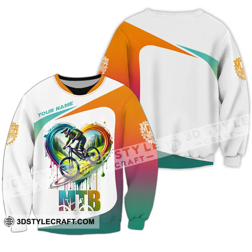 Unisex Shirt - Custom Text Shirt Mountain Bike Shirt Long Sleeve / S T-shirt