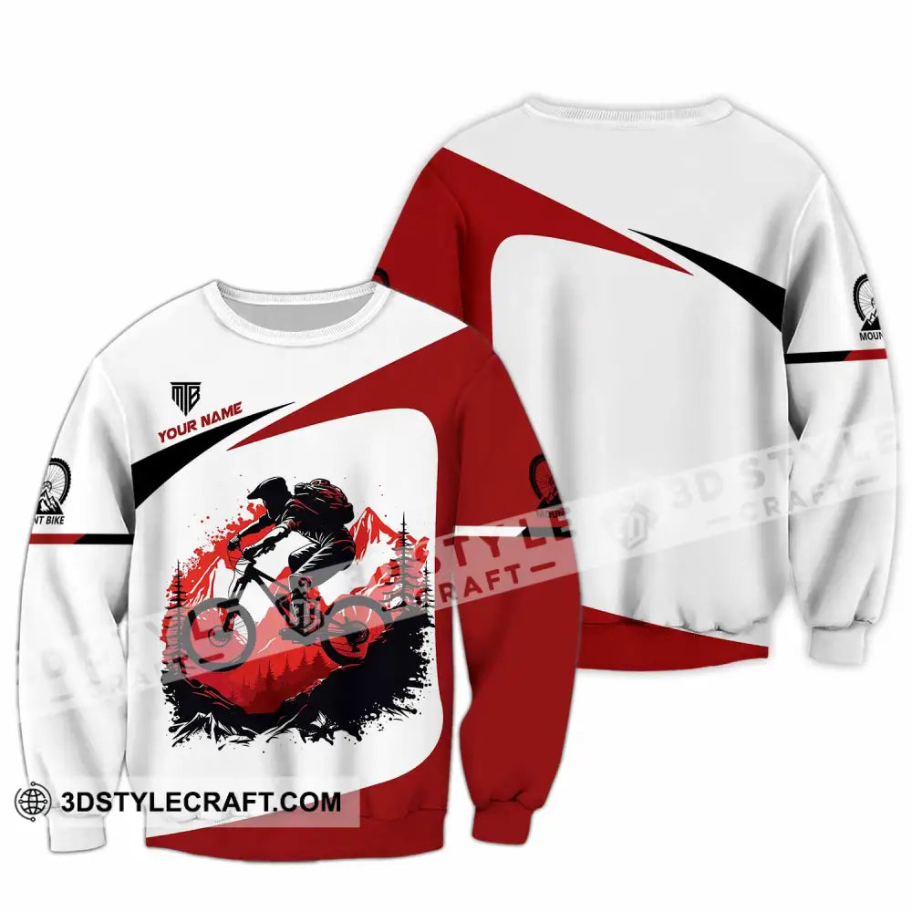 Unisex Shirt - Custom Text Mountain Bike Long Sleeve / S T-Shirt