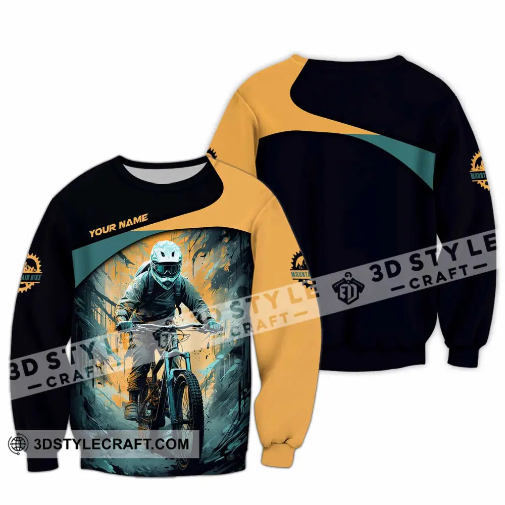 Unisex Shirt - Custom Text Shirt Mountain Bike Shirt Long Sleeve / S T-shirt