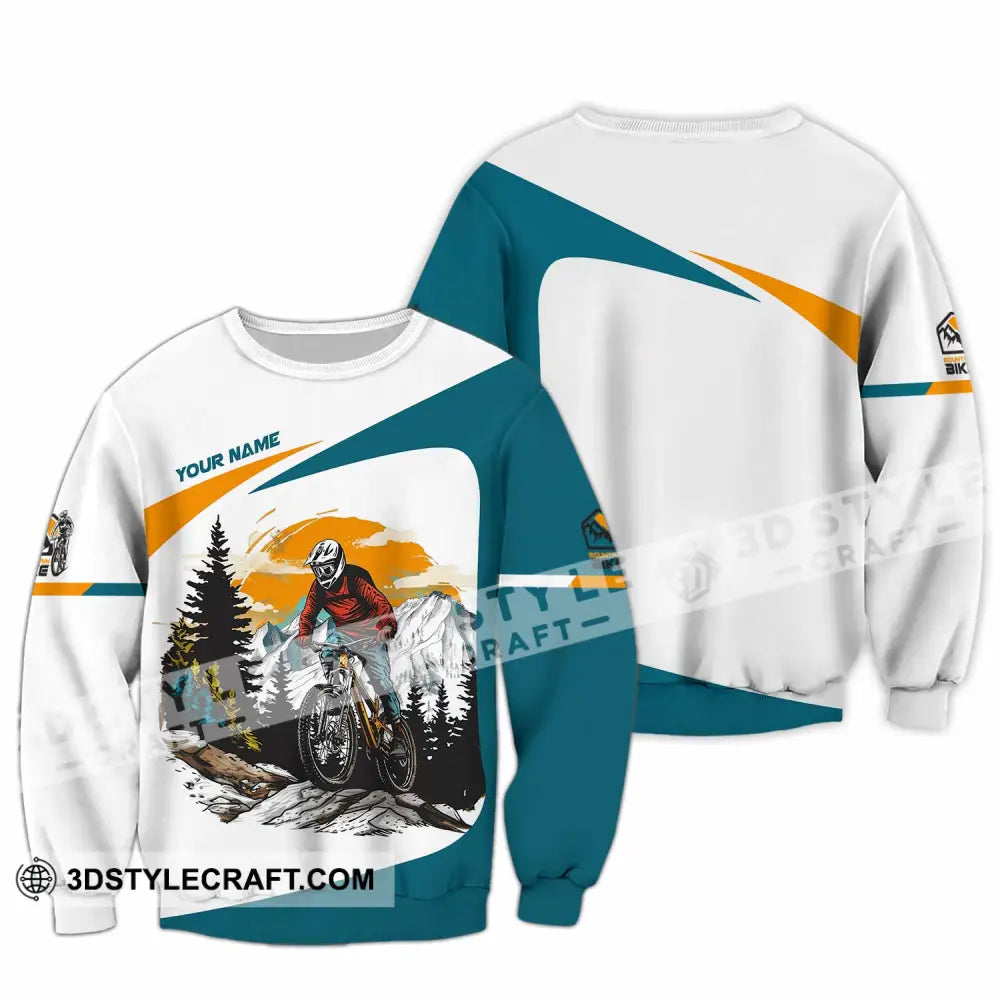 Unisex Shirt - Custom Text Shirt Mountain Bike Shirt Long Sleeve / S T-shirt