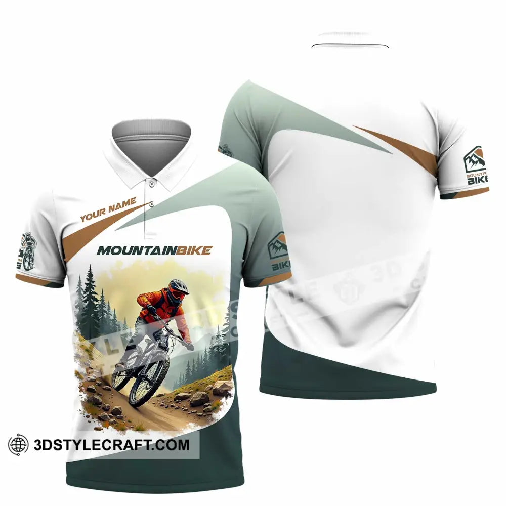 Unisex Shirt - Custom Text Shirt Mountain Bike Shirt Polo Shirt / S T-shirt