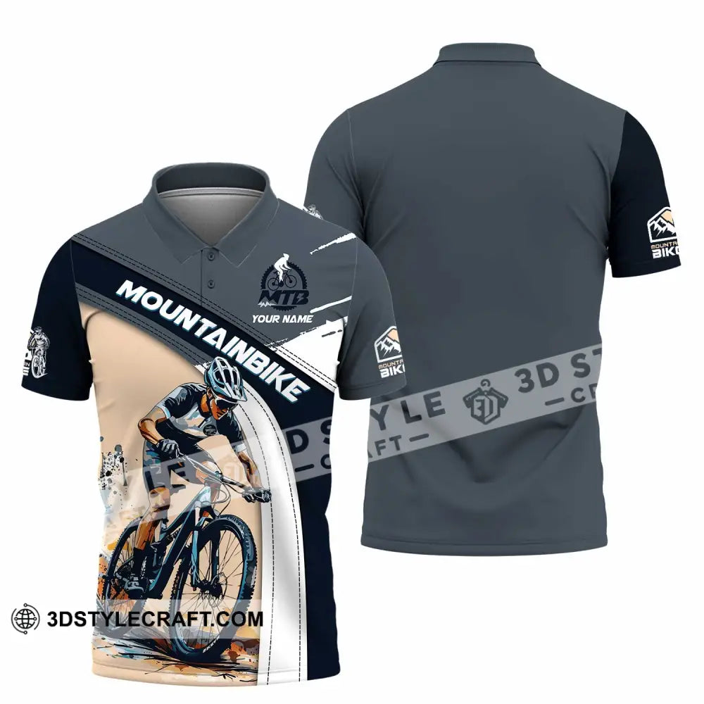 Unisex Shirt - Custom Text Shirt Mountain Bike Shirt Polo Shirt / S T-shirt