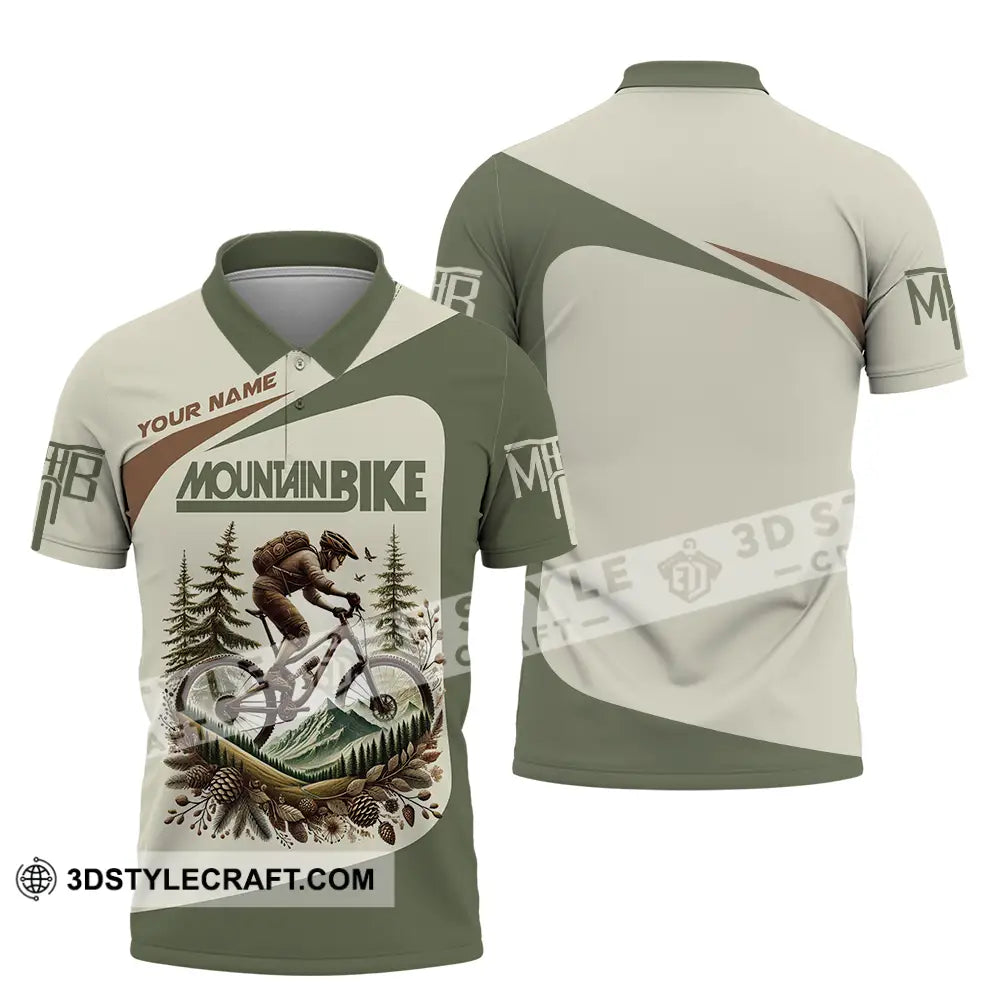 Unisex Shirt - Custom Text Shirt Mountain Bike Shirt Polo Shirt / S T-shirt