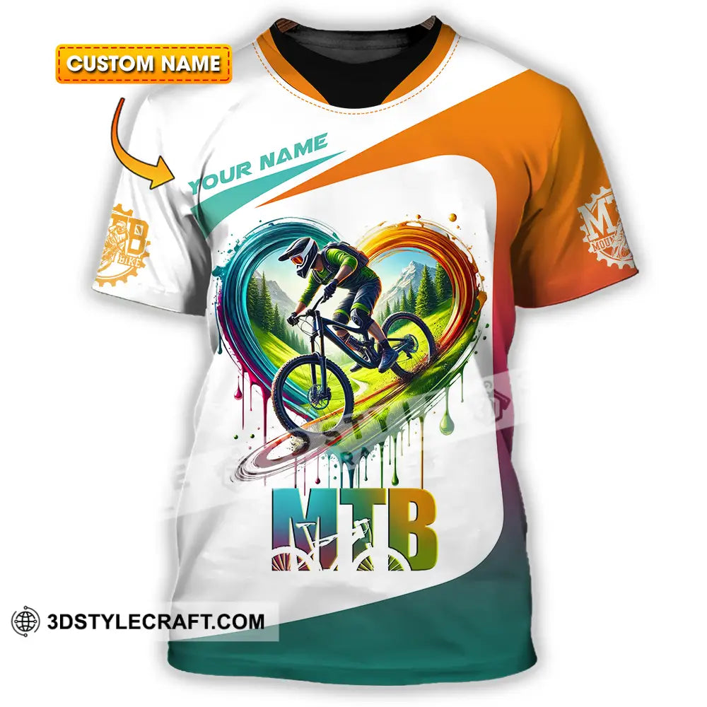 Unisex Shirt - Custom Text Shirt Mountain Bike Shirt T-shirt