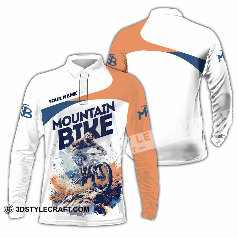 Unisex Shirt - Custom Text Shirt Mountain Shirt Long Sleeve Polo / S T-shirt