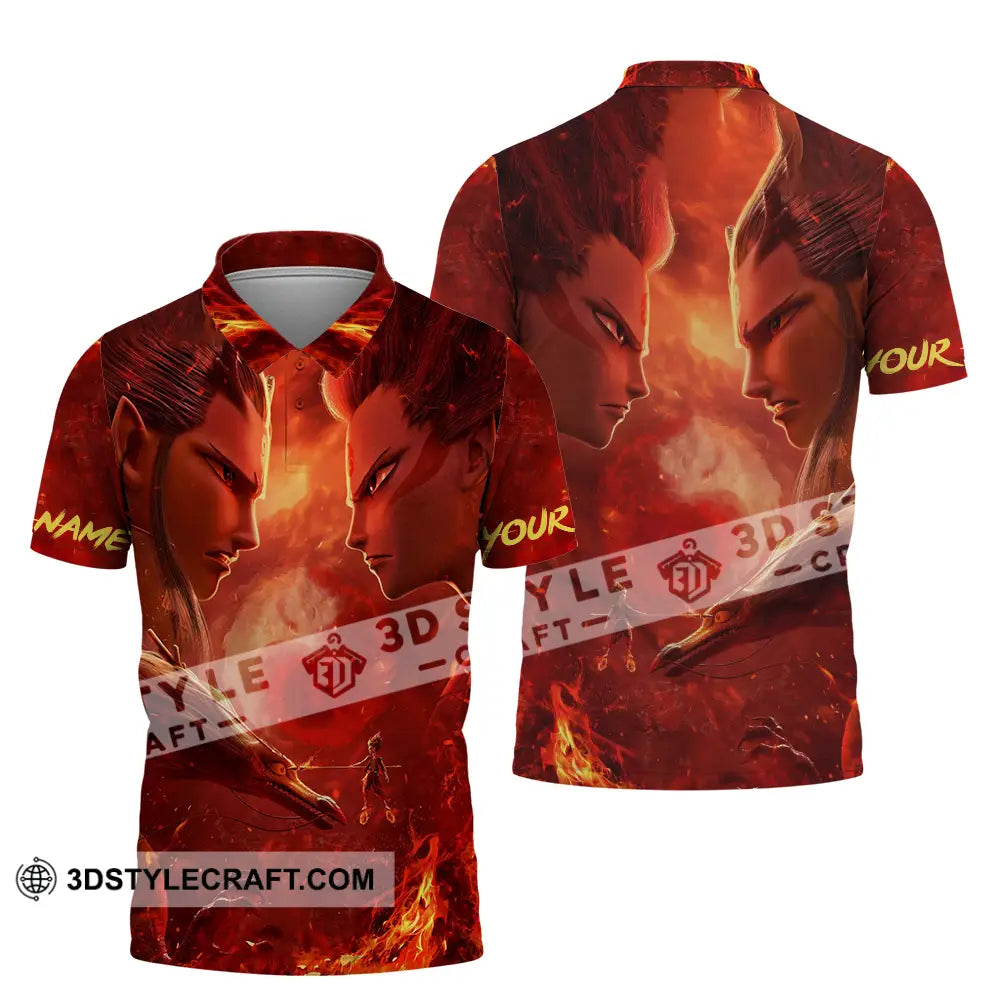 Unisex Shirt - Custom Text Shirt Ne Zha Shirt Polo Shirt / S T-shirt