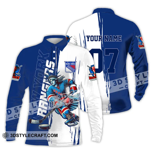 Unisex Shirt - Custom Text Shirt, New York Rangers Shirt style option 3