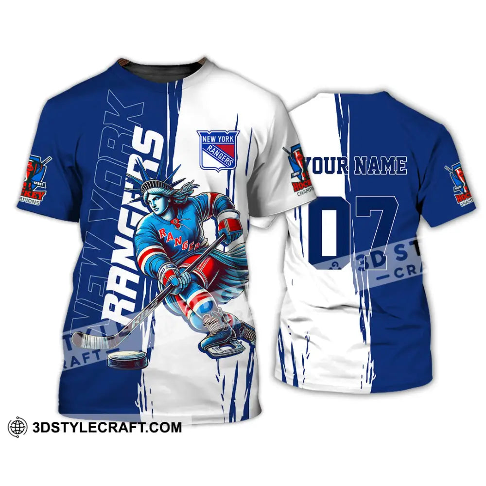 Unisex Shirt - Custom Text Shirt New York Rangers Shirt T-Shirt / S T-shirt