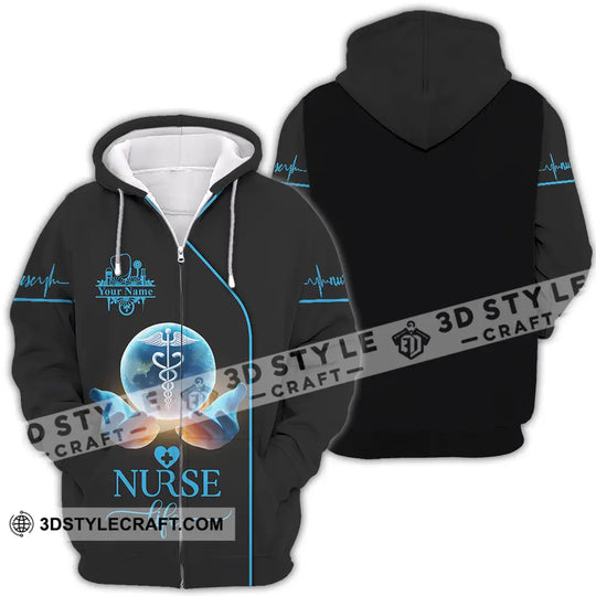 Unisex Shirt - Custom Text Nursing Shirt, Nurse Life style option 4