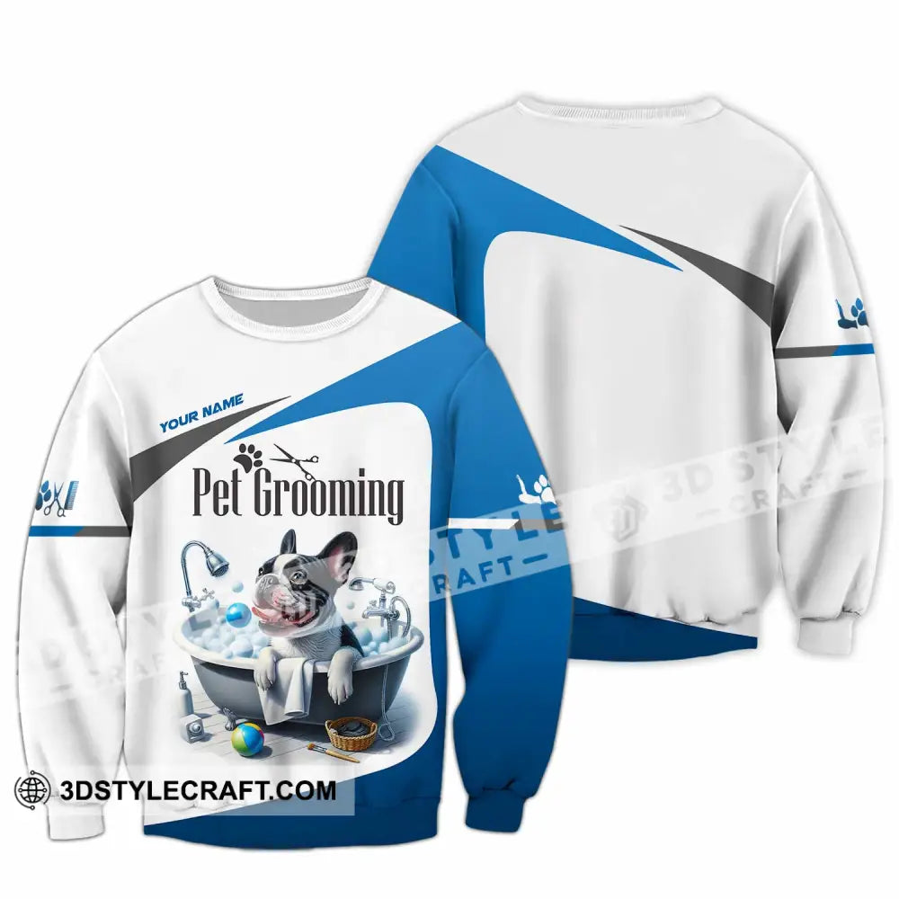 Unisex Shirt - Custom Text Shirt Pet Grooming Shirt Long Sleeve / S T-shirt