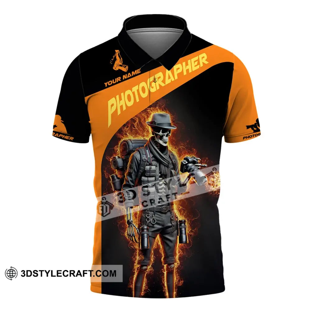 Unisex Shirt - Custom Text Photographer Polo / S T-Shirt