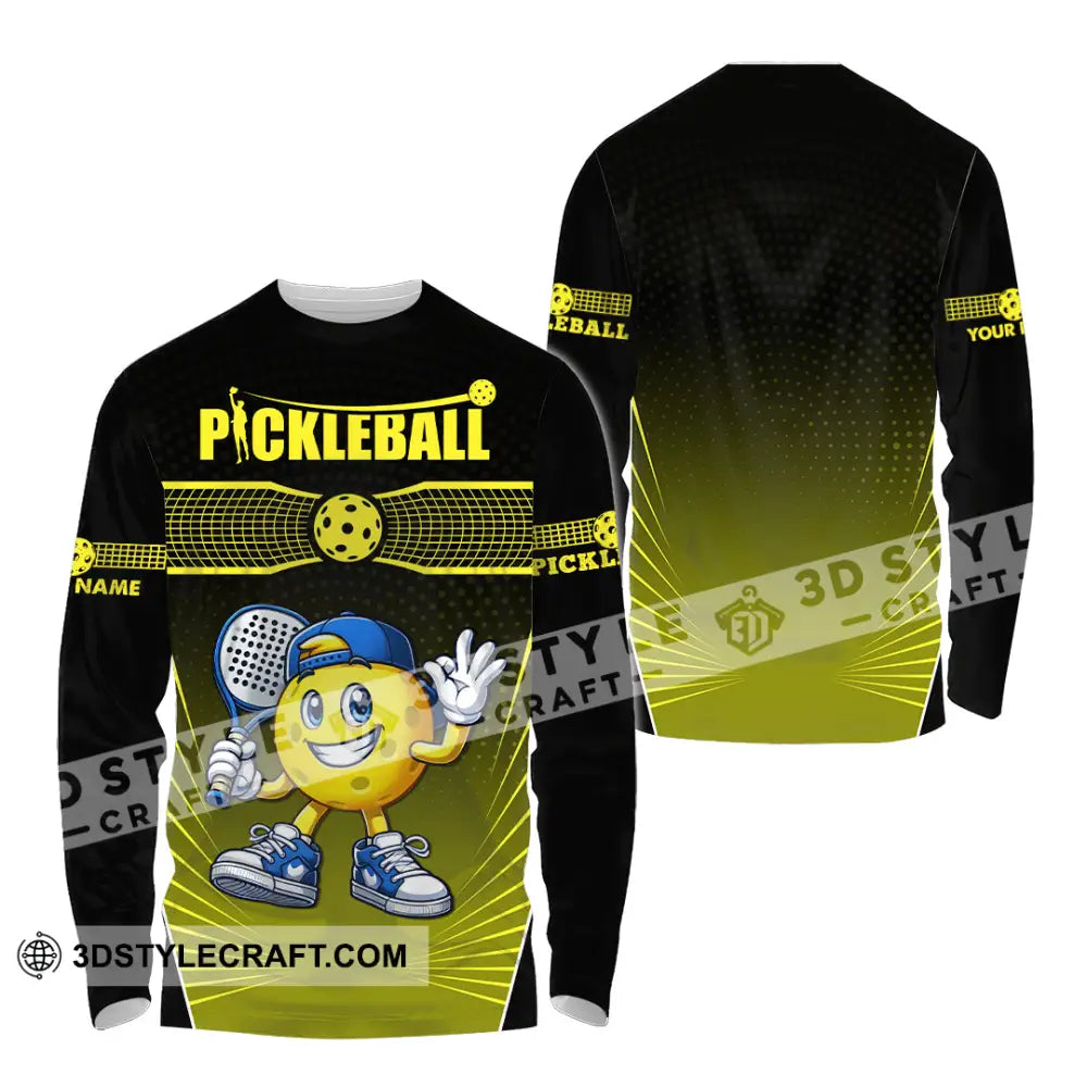 Unisex Shirt - Custom Text Shirt Pickle Ball Shirt Long Sleeve Shirt / S T-shirt