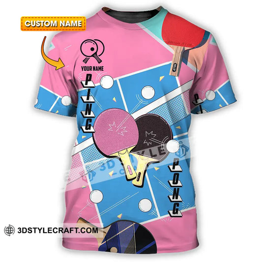 Unisex Shirt - Custom Text Shirt Ping Pong Shirt T-shirt