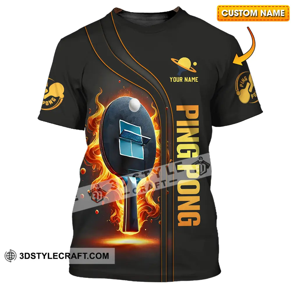 Unisex Shirt - Custom Text Ping Pong T-Shirt