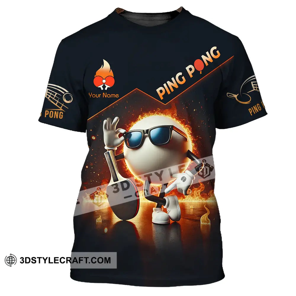 Unisex Shirt - Custom Text Ping Pong T-Shirt / S T-Shirt