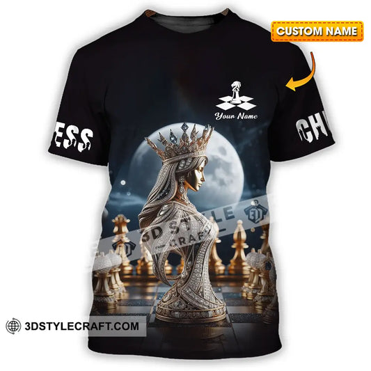 Unisex Shirt - Custom Text Queen Chess T-Shirt